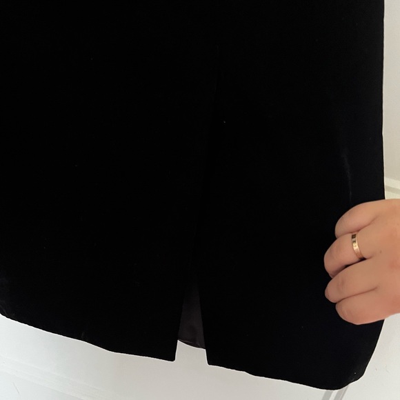 Robe Smoking Longue En Laine Grain De Poudre en Noir - Saint Laurent dress - Picture 8 of 15